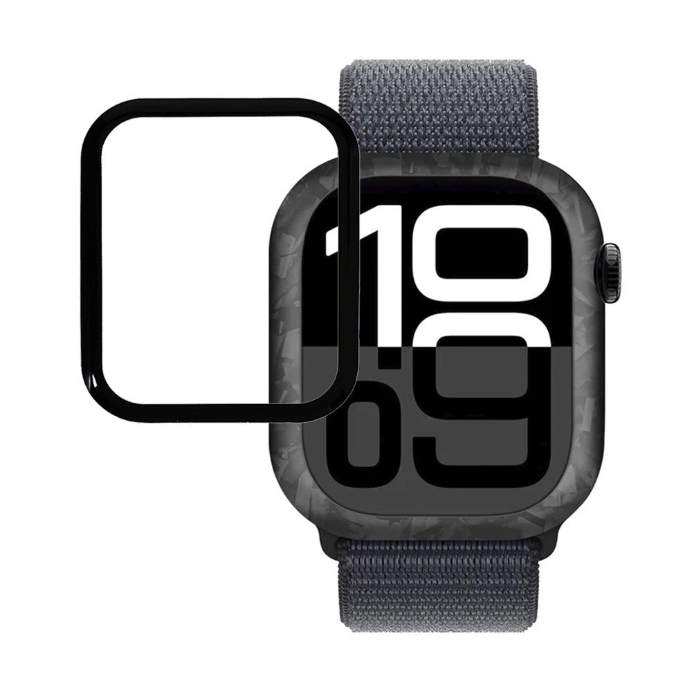 Apple Watch 11 / 10 (42mm) Hærdet Skærmbeskyttelsesglas - Gennemsigtig / Sort Kant