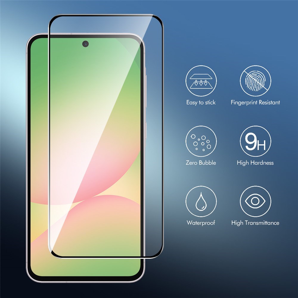 Samsung Galaxy A27 Hærdet Skærmbeskyttelsesglas - Gennemsigtig / Sort Kant