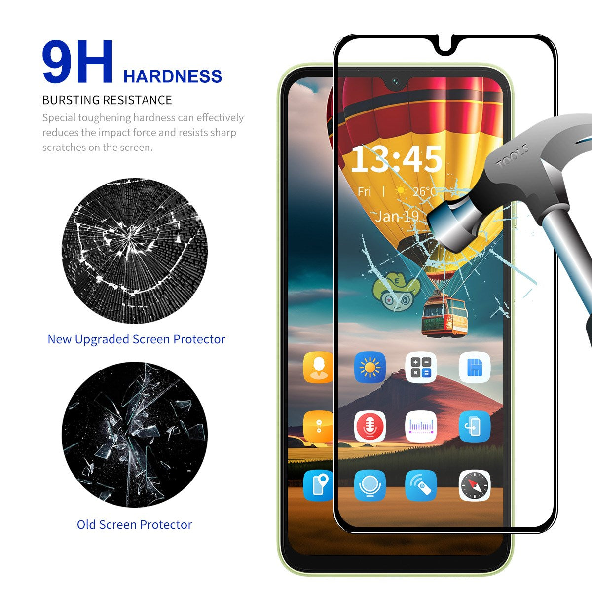Samsung Galaxy A27 Hærdet Skærmbeskyttelsesglas - Gennemsigtig / Sort Kant