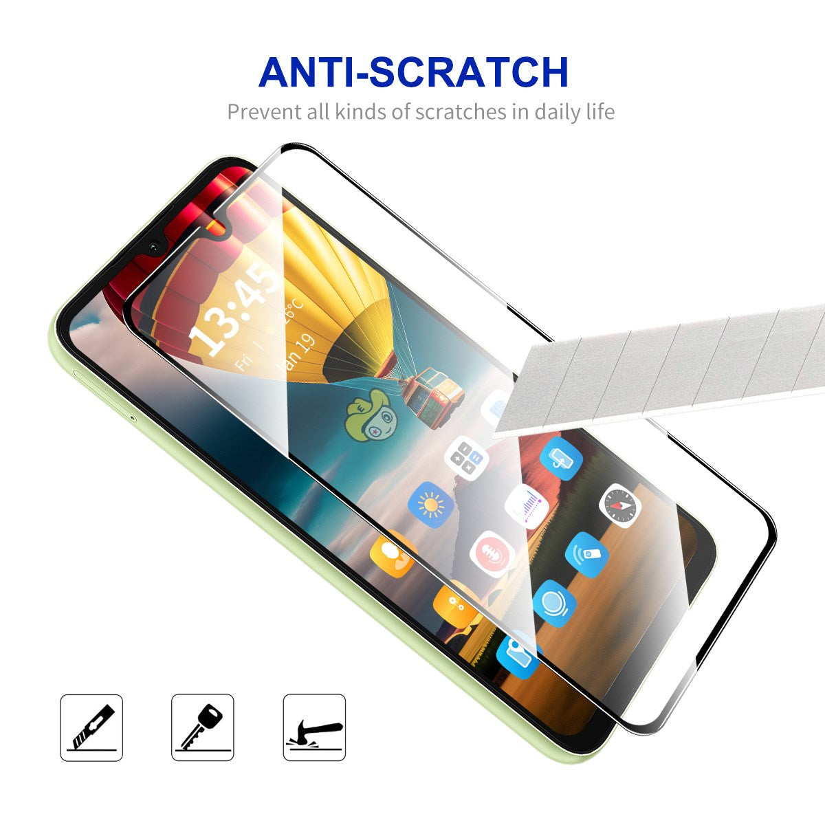 Samsung Galaxy A27 Hærdet Skærmbeskyttelsesglas - Gennemsigtig / Sort Kant