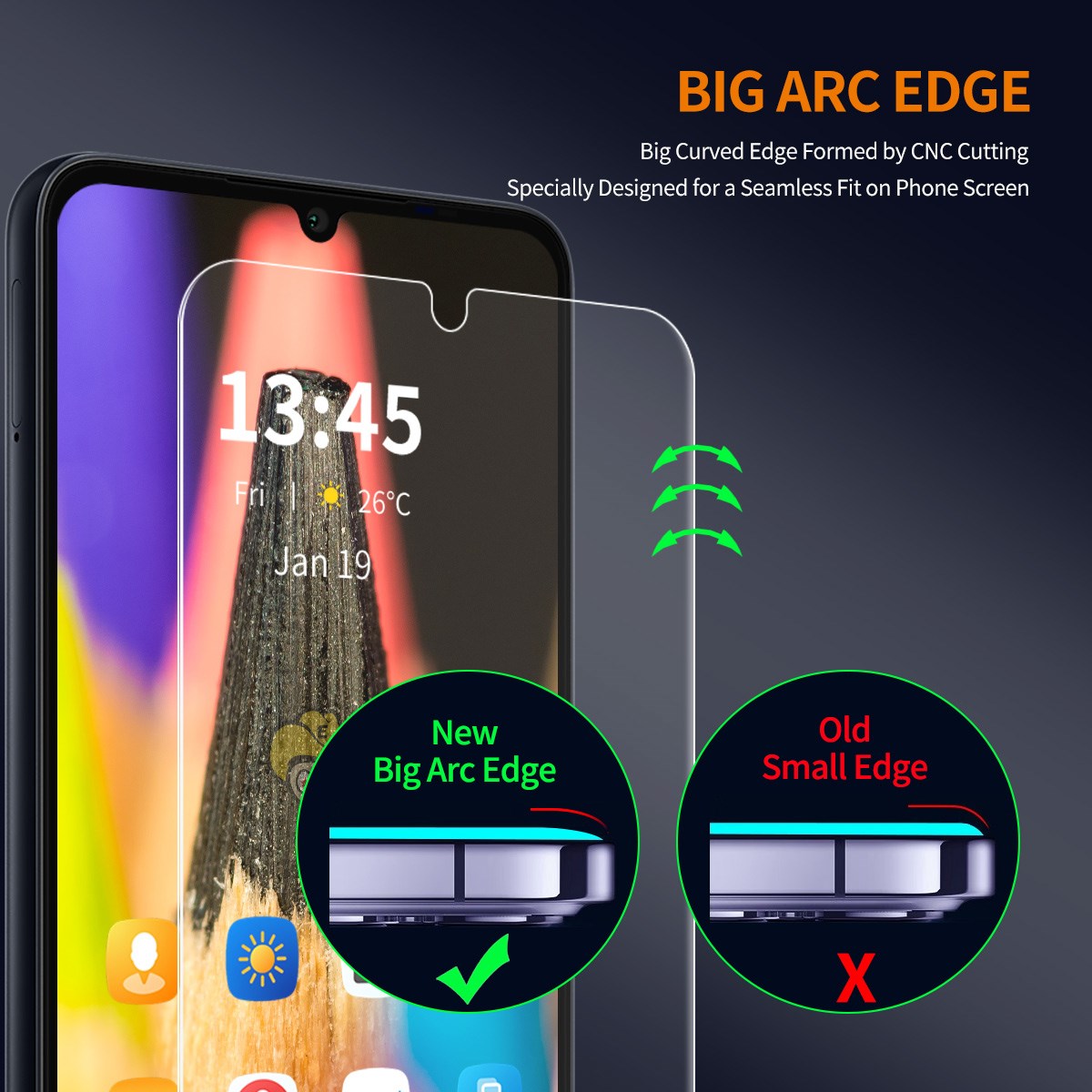 Samsung Galaxy A27 Hærdet Skærmbeskyttelsesglas - 2 stk. - Gennemsigtig