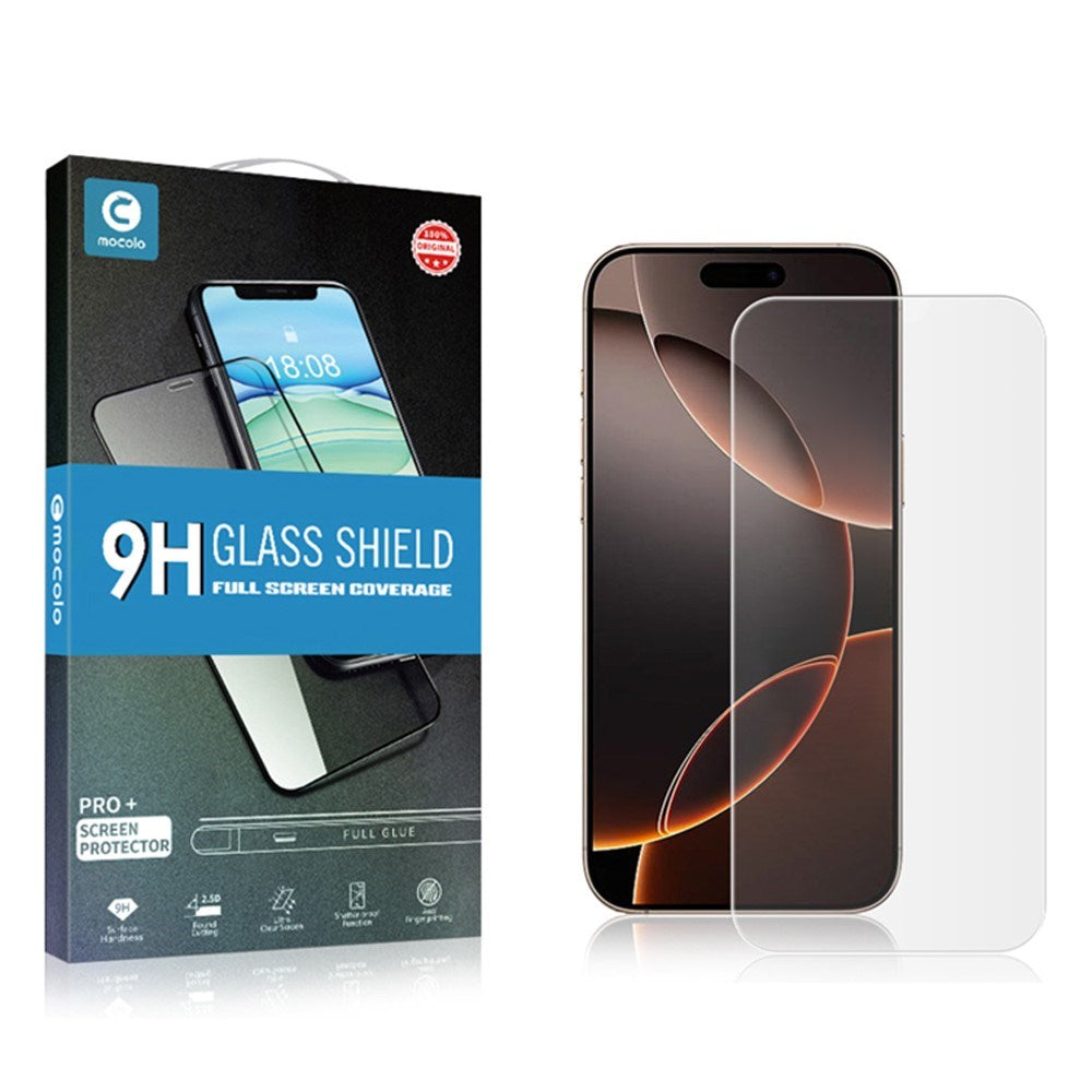 iPhone 18 Pro / 17 Pro MOCOLO Hærdet Skærmbeskyttelsesglas - Gennemsigtig