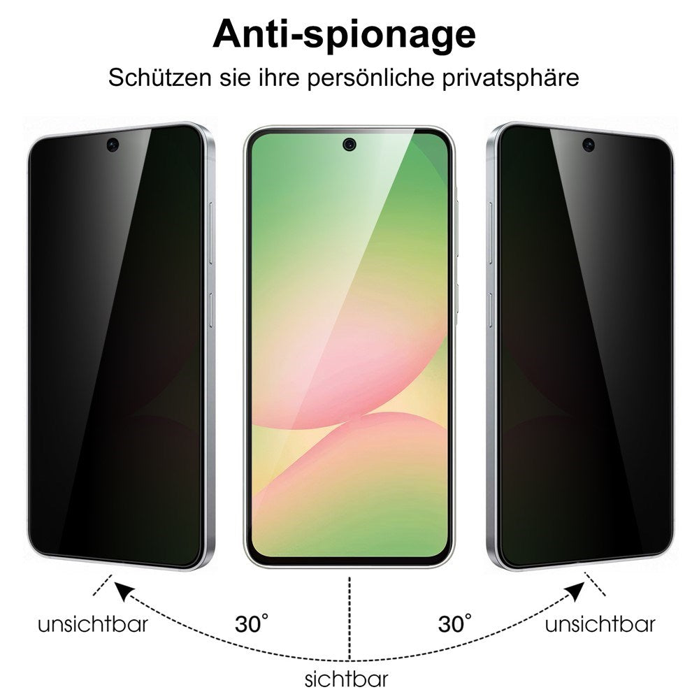 Samsung Galaxy A57 Hærdet Skærmbeskyttelsesglas - Privacy - Gennemsigtig