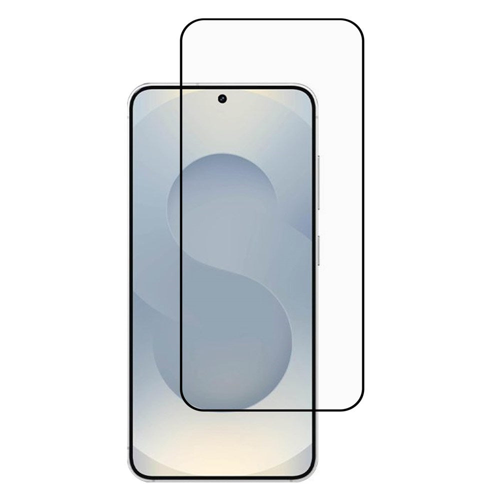 Samsung Galaxy S26 Hærdet Skærmbeskyttelsesglas m. Fingeraftryksoplåsning - Gennemsigtig / Sort Kant