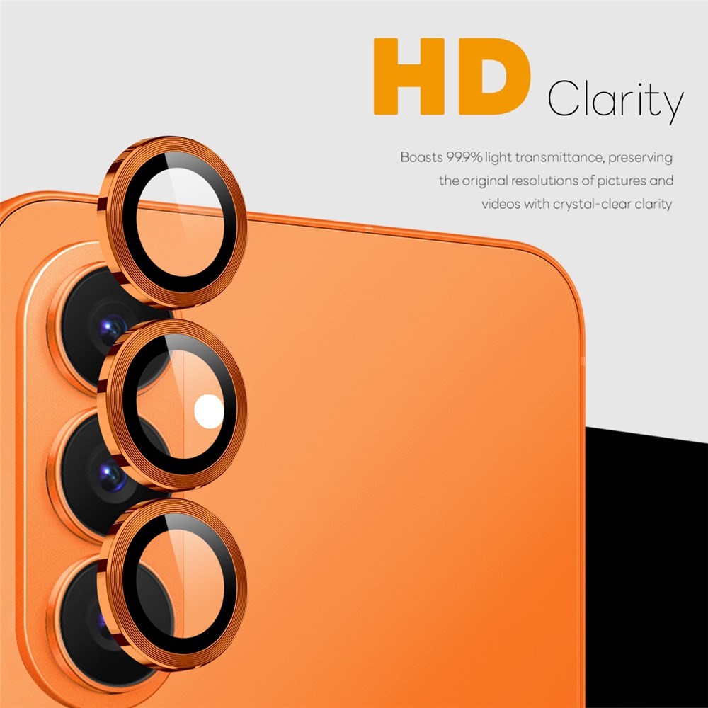 Samsung Galaxy S26 NORTHJO Kameralinsebeskyttelse - Metal & Glas - Orange