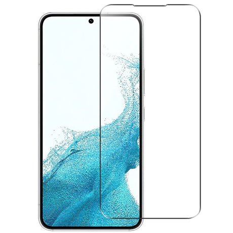 Samsung Galaxy A54 (5G) Hærdet Glas - Case Friendly - Skærmbeskyttelse - Gennemsigtig m. Sort Kant