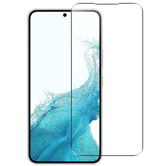 Samsung Galaxy A54 (5G) Hærdet Glas - Case Friendly - Skærmbeskyttelse - Gennemsigtig m. Sort Kant