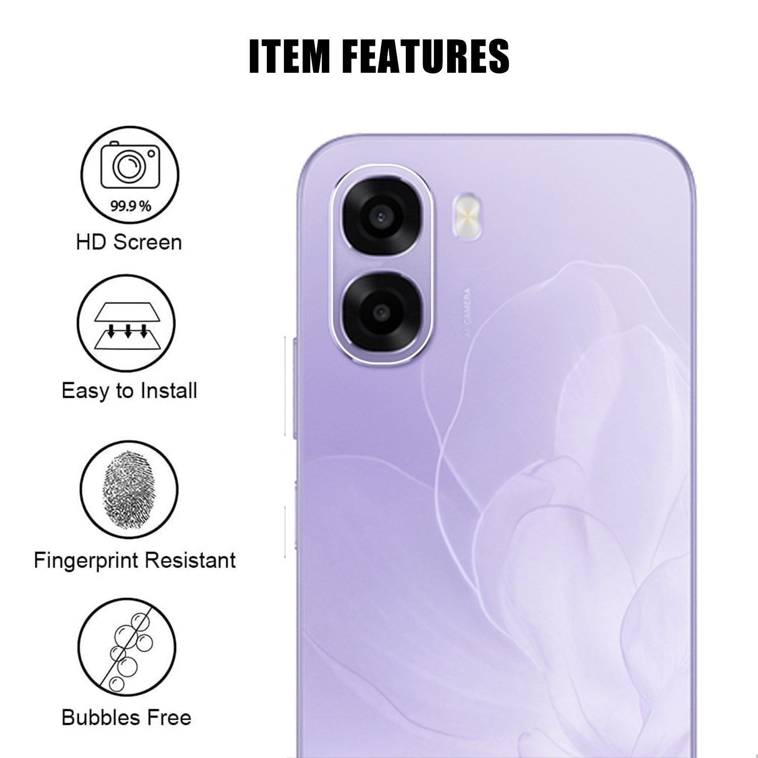 OPPO A6x Beskyttelsesglas til Kameralinse - Gennemsigtig