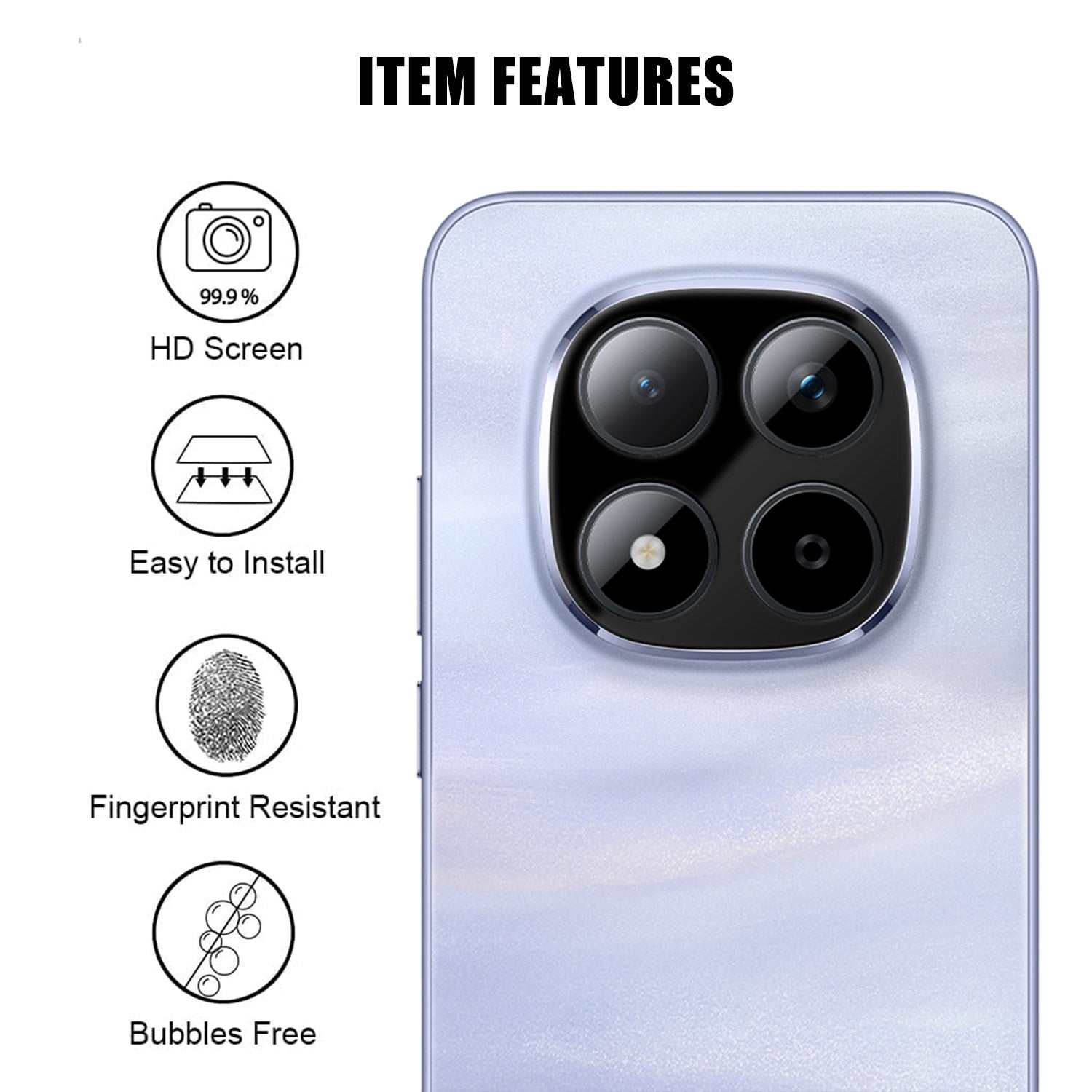 Xiaomi Redmi Note 15 Pro (5G) / 15 Pro+ (Plus) Hærdet Kameralinsebeskyttelsesglas - Gennemsigtig