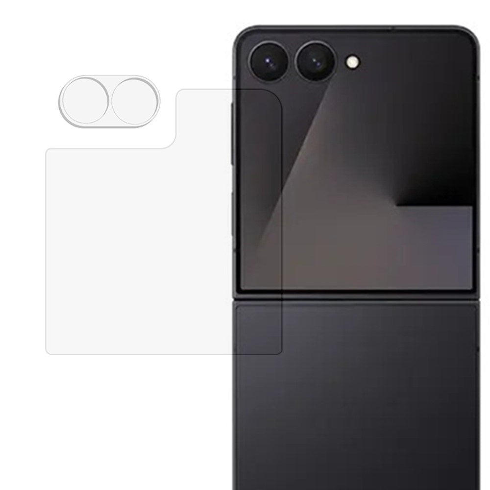 Samsung Galaxy Z Flip8 Hærdet Glas til Bagskærm & Kameralinse - Gennemsigtig