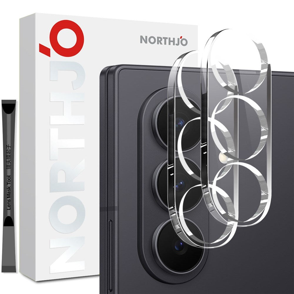 Samsung Galaxy Z Fold8 Ultra NORTHJO Hærdet Kameralinsebeskyttelsesglas - 2 stk - Gennemsigtig