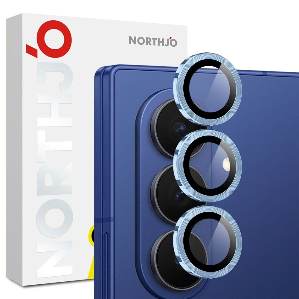 Samsung Galaxy Z Fold8 Ultra NORTHJO Kameralinsebeskyttelse - Metal & Glas - Blå