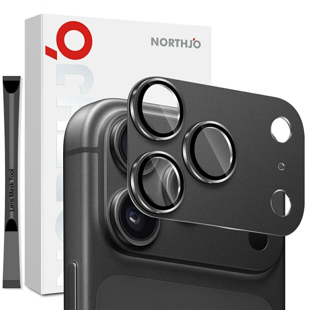 iPhone 18 Pro Max NORTHJO Kameralinsebeskyttelse - Sort