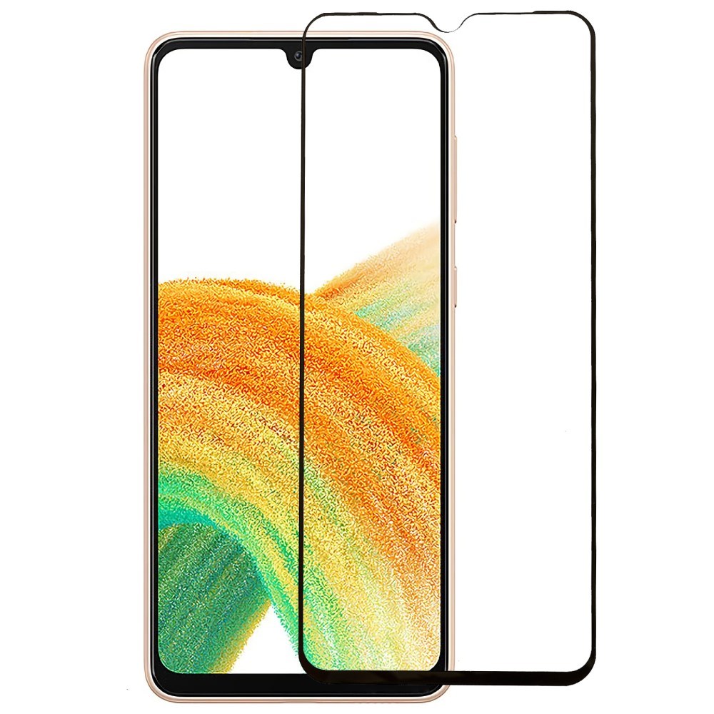 Samsung Galaxy A34 (5G) Hærdet Glas - Full-Fit - Skærmbeskyttelse m. Sort Kant