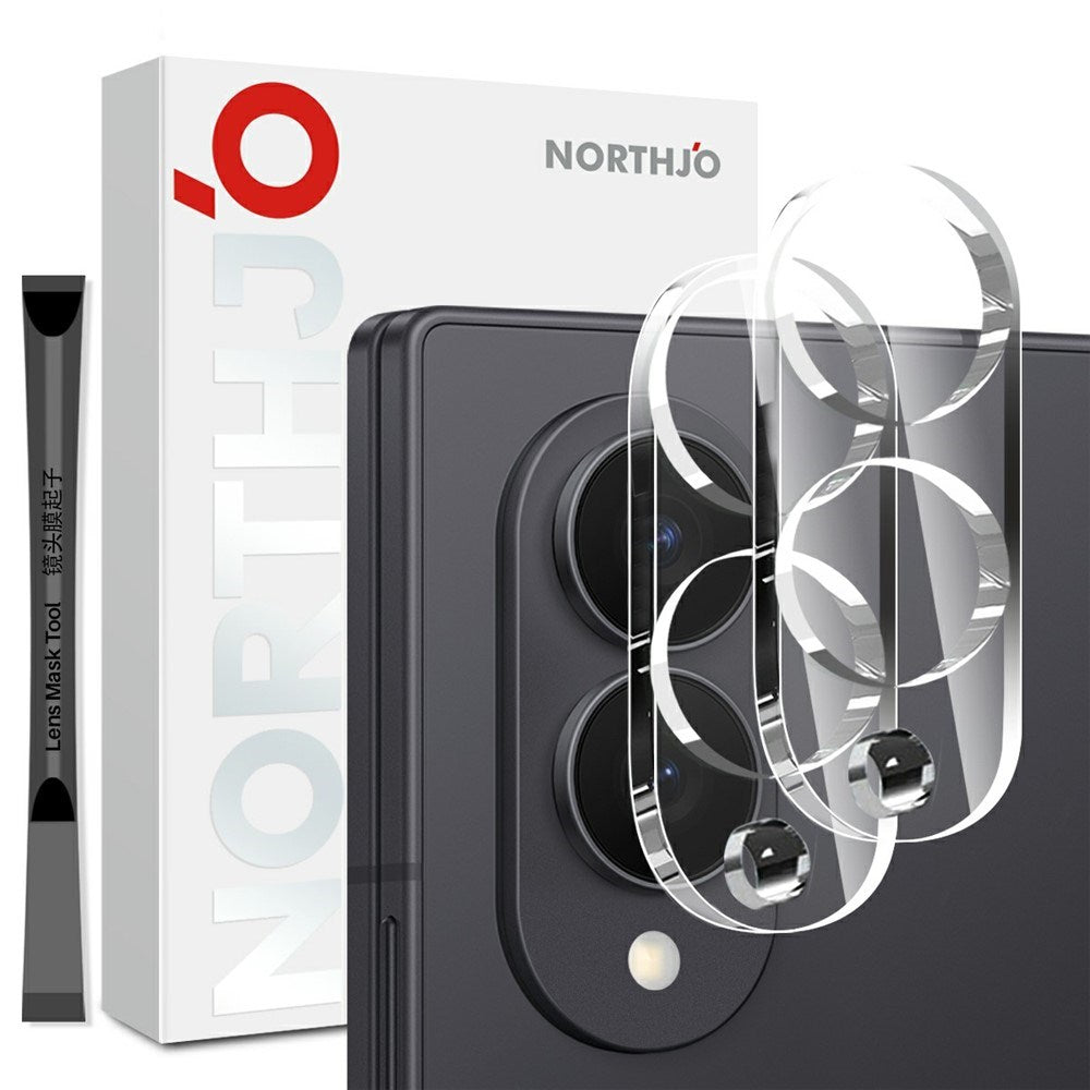 Samsung Galaxy Z Fold8 NORTHJO Hærdet Kameralinsebeskyttelsesglas - 2 stk - Gennemsigtig