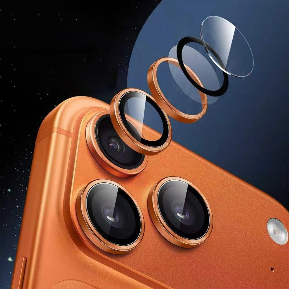 iPhone 18 Pro Kameralinsebeskyttelse - Metal & Glas - Orange