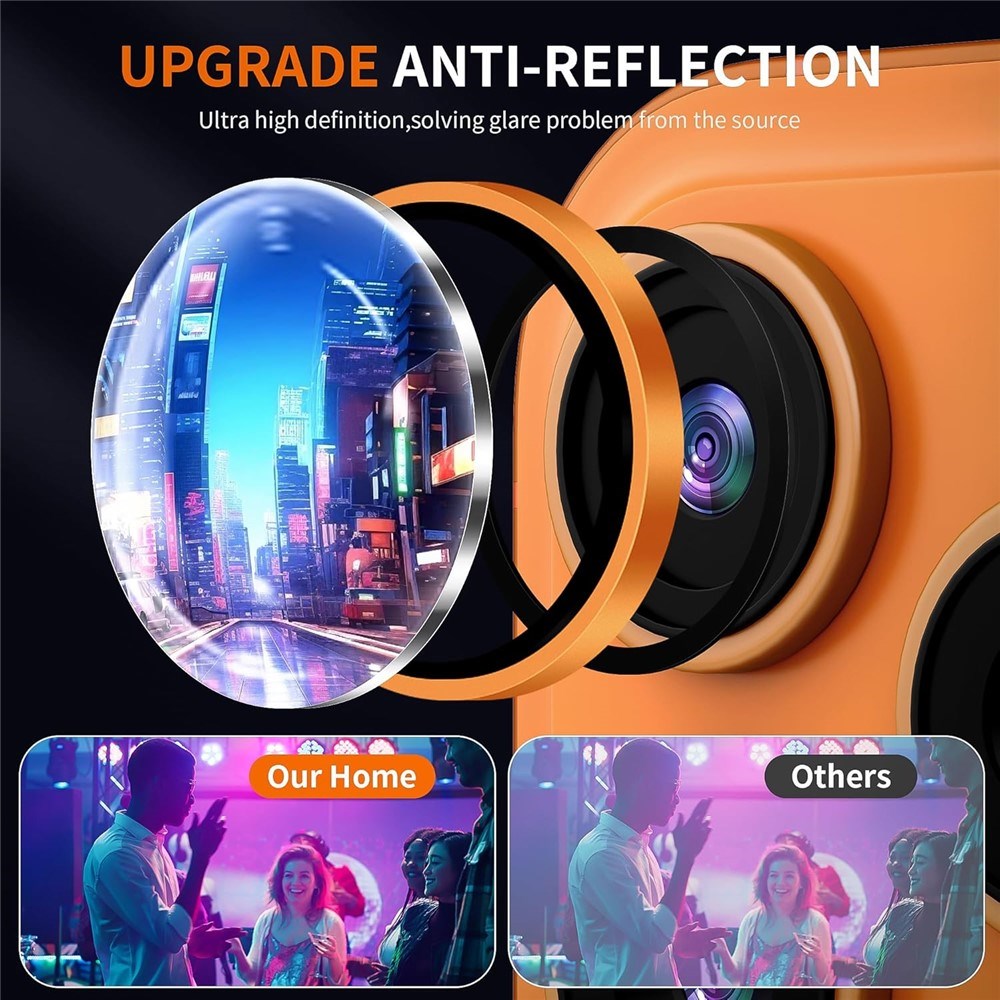 iPhone 18 Pro Kameralinsebeskyttelse - Metal & Glas - Orange
