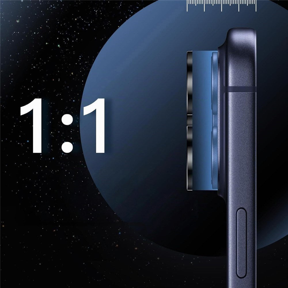 iPhone 18 Pro Kameralinsebeskyttelse - Metal & Glas - Sort