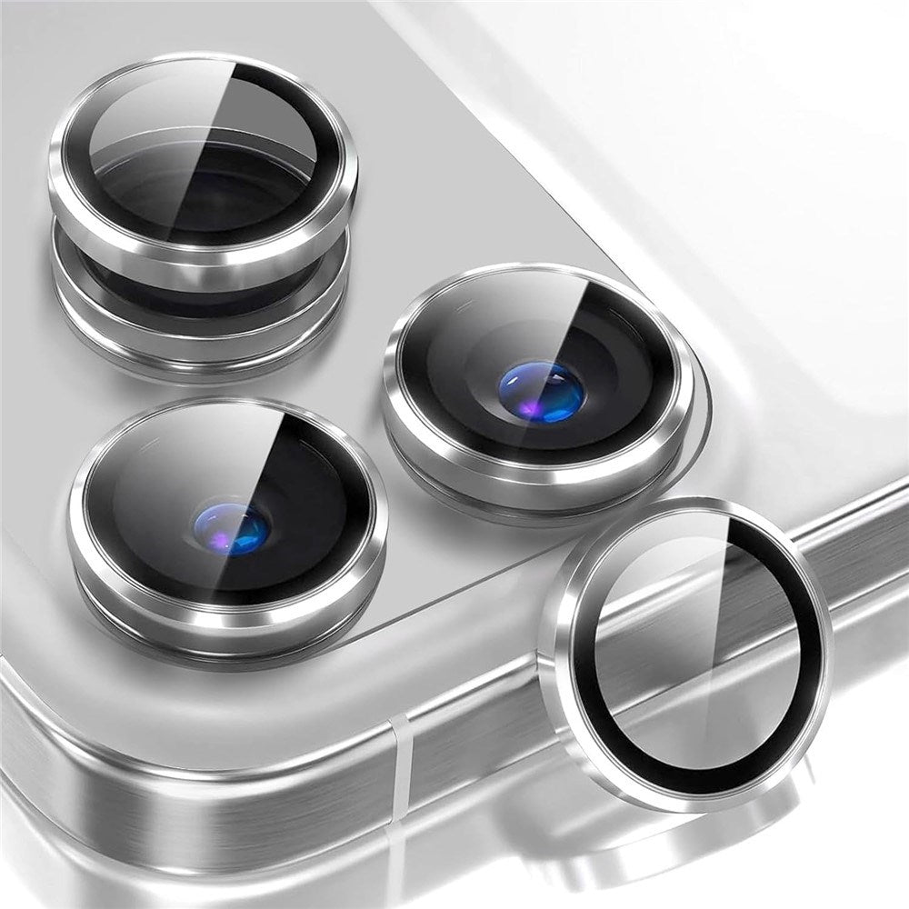 iPhone 18 Pro Kameralinsebeskyttelse - Metal & Glas - Sølv