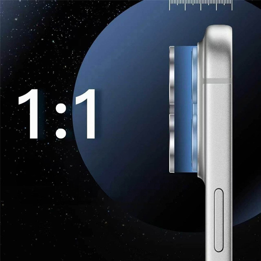iPhone 18 Pro Kameralinsebeskyttelse - Metal & Glas - Sølv