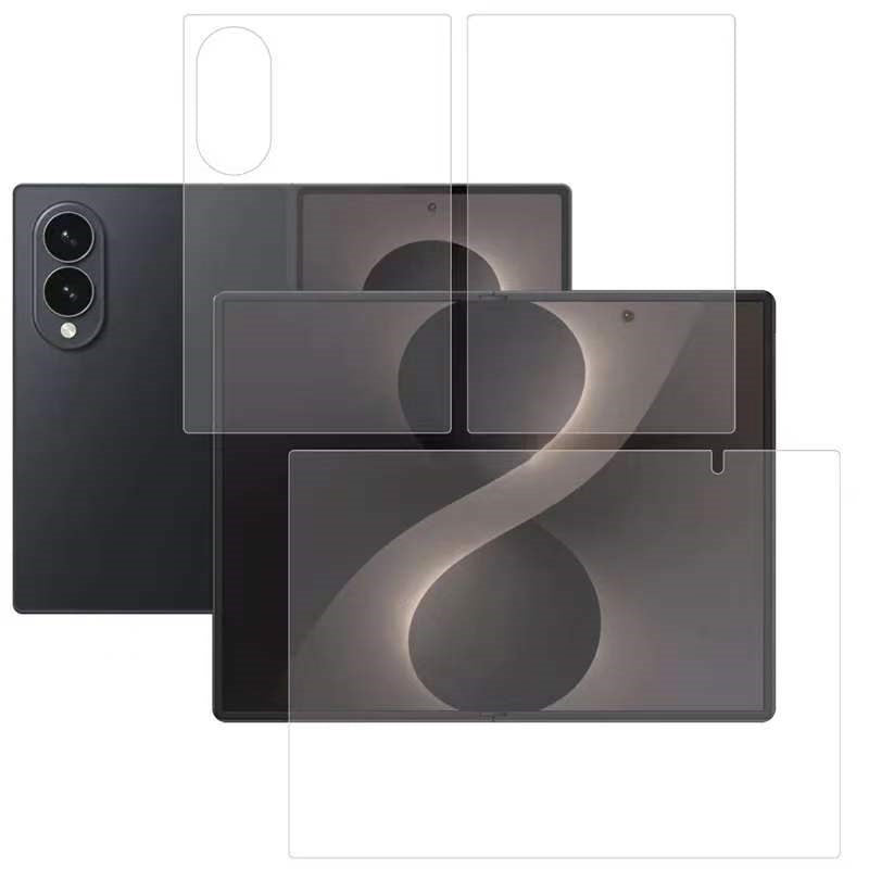 Samsung Galaxy Z Fold8 Beskyttelsesfilm med 3 Dele - Gennemsigtig