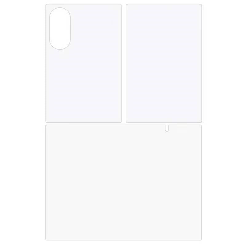 Samsung Galaxy Z Fold8 Beskyttelsesfilm med 3 Dele - Gennemsigtig