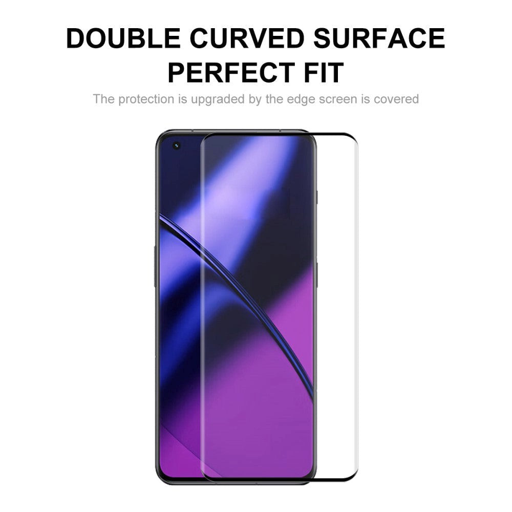Enkay OnePlus 11 / 10 Pro / 9 Pro Beskyttelsesglas - Full Fit - Sort