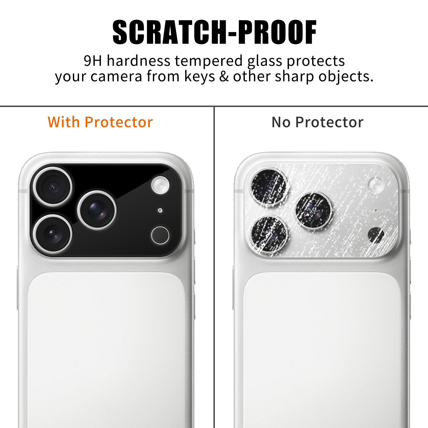 iPhone 18 Pro Max Hærdet Kameralinsebeskyttelsesglas - Sort