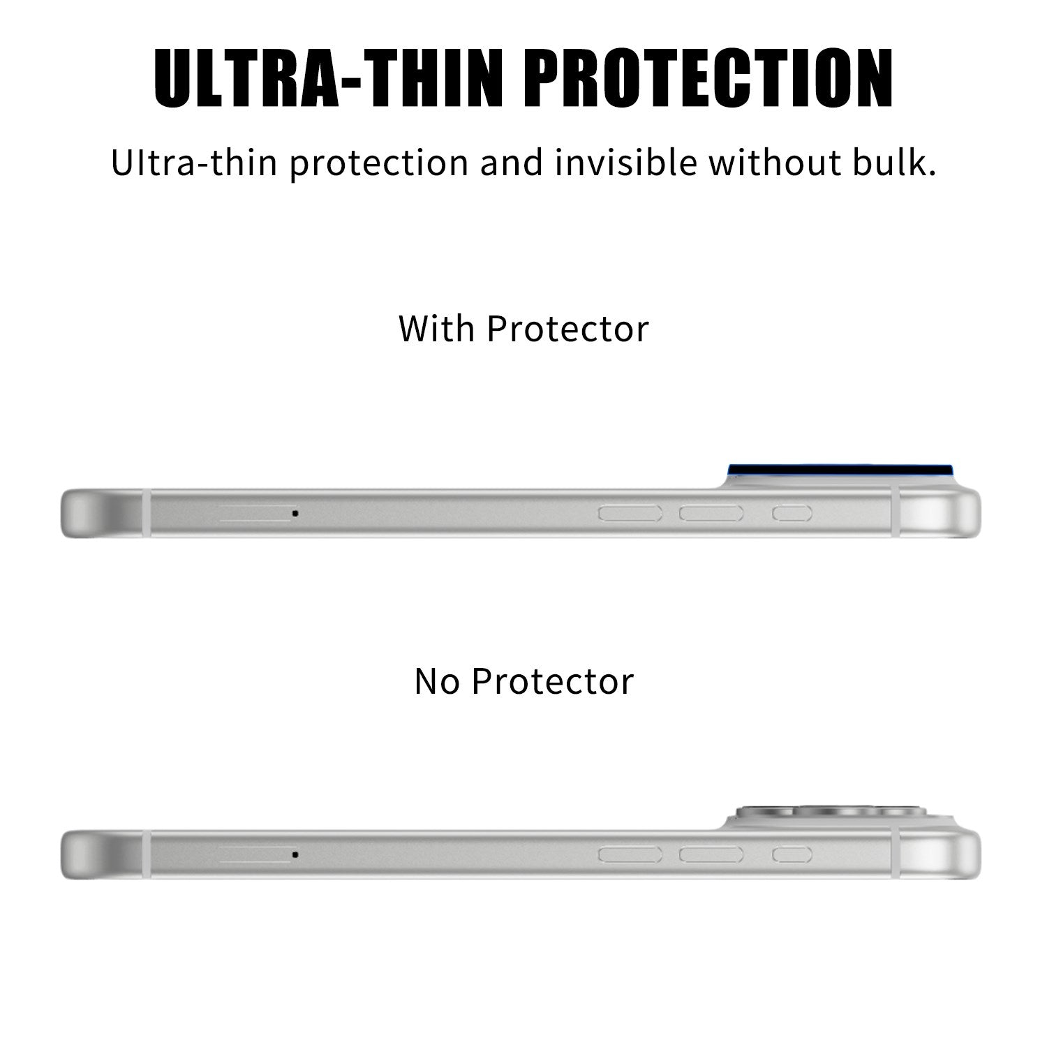 iPhone 18 Pro Max Hærdet Kameralinsebeskyttelsesglas - Gennemsigtig