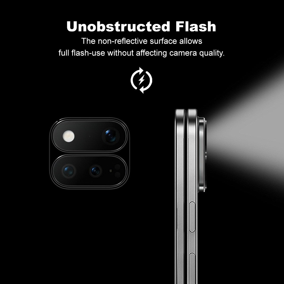 Google Pixel 11 Pro Fold IMAK Kamerabeskyttelsesglas m. Metalkant - Gennemsigtig / Sort Kant