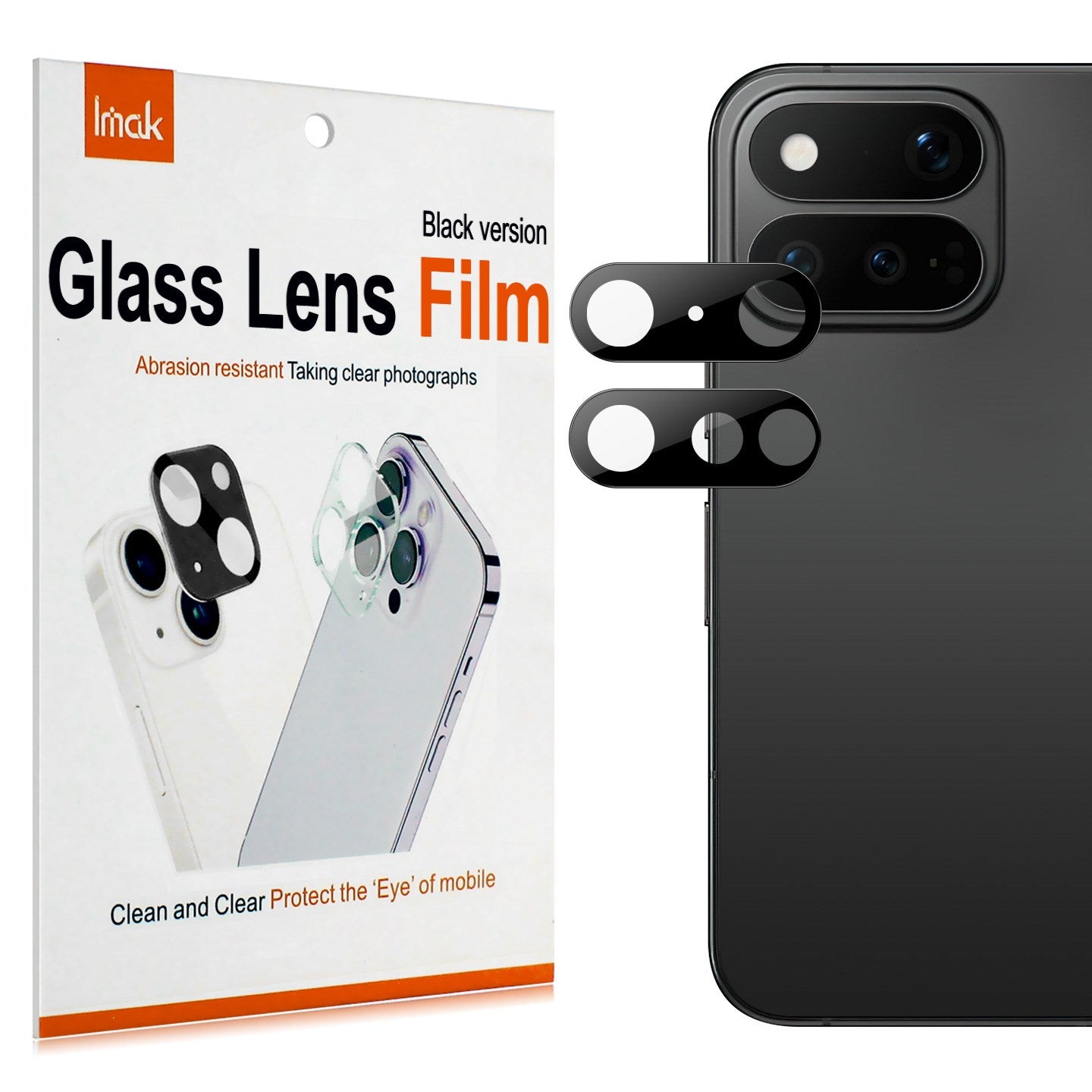 Google Pixel 11 Pro Fold IMAK Hærdet Beskyttelsesglas til Kameralinse - Sort