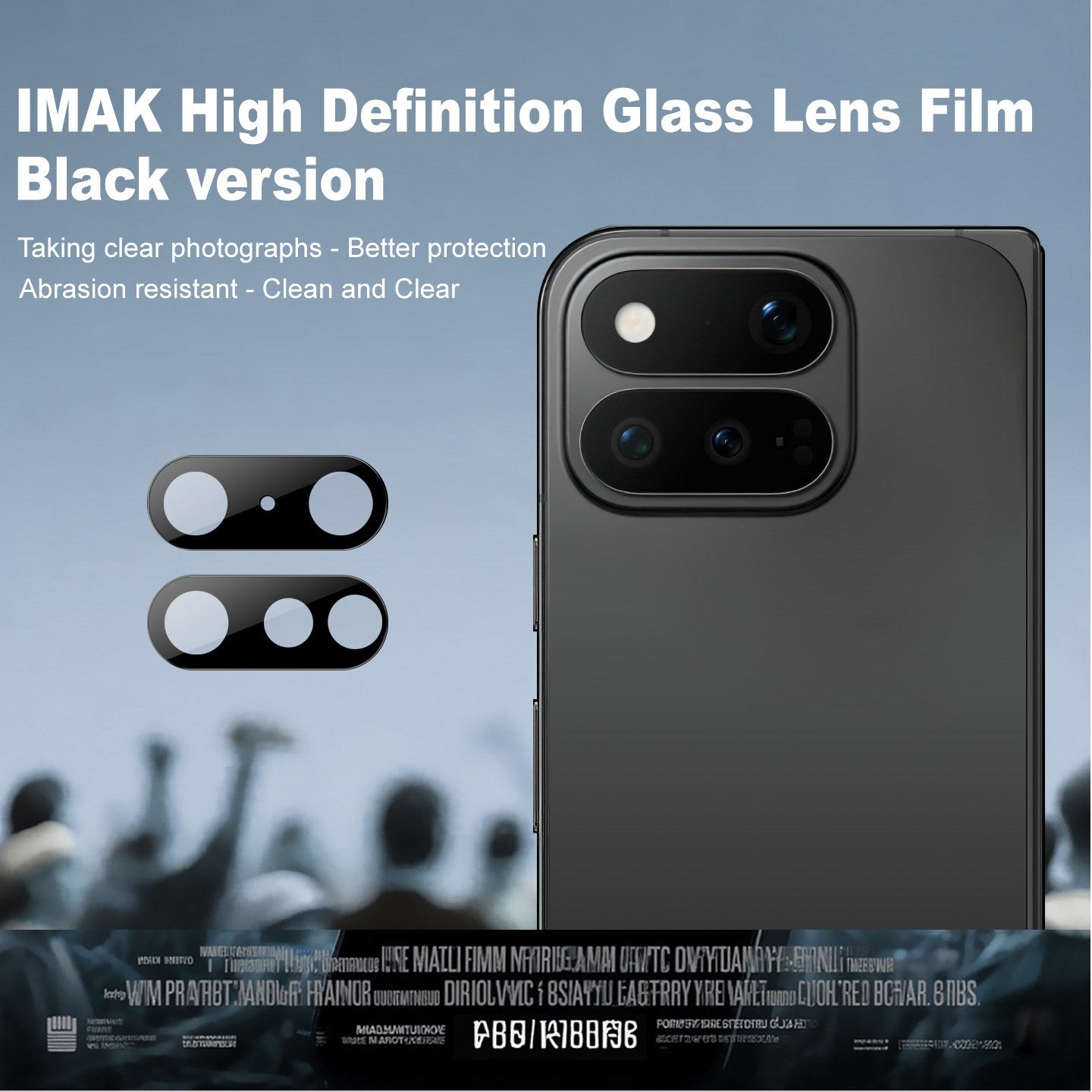 Google Pixel 11 Pro Fold IMAK Hærdet Beskyttelsesglas til Kameralinse - Sort