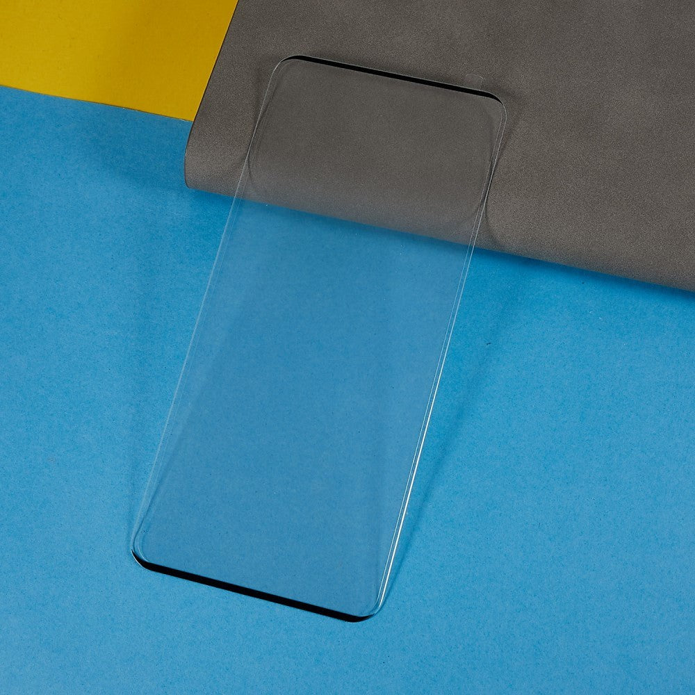 OnePlus 11 / 10 Pro / 9 Pro Arc Edge Hærdet Glas - Case Friendly - Skærmbeskyttelse - Gennemsigtig m. Sort Kant