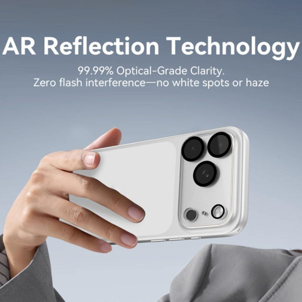 iPhone 18 Pro Max Hærdet Kameralinsebeskyttelsesglas - Gennemsigtig / Sort
