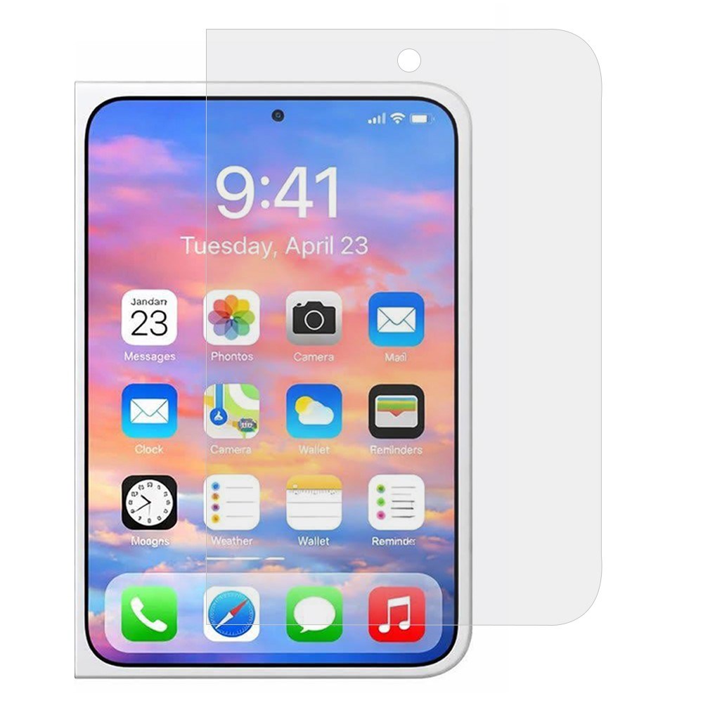 iPhone Fold Skærmbeskyttelsesfilm Til Ydre Skærm- Gennemsigtig