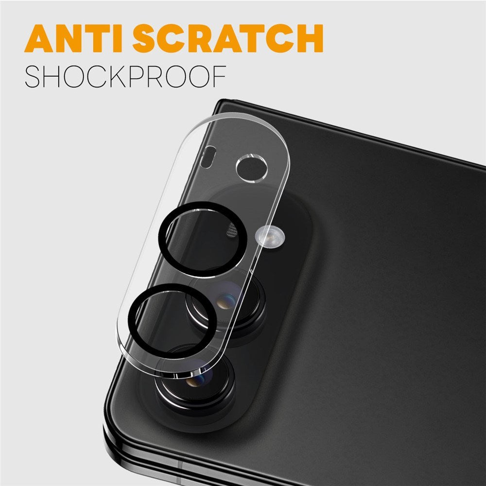 iPhone Fold NORTHJO Hærdet Kameralinseglas - 2 Stk. - Gennemsigtig / Sort