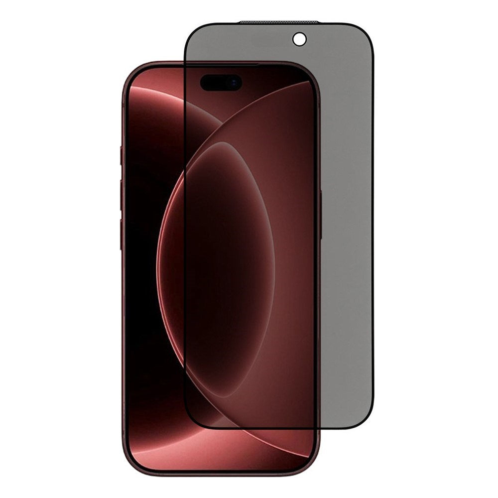 iPhone 18 Pro 2.5D Arc Edge Hærdet Glas Skærmbeskytter - Privacy - Gennemsigtig
