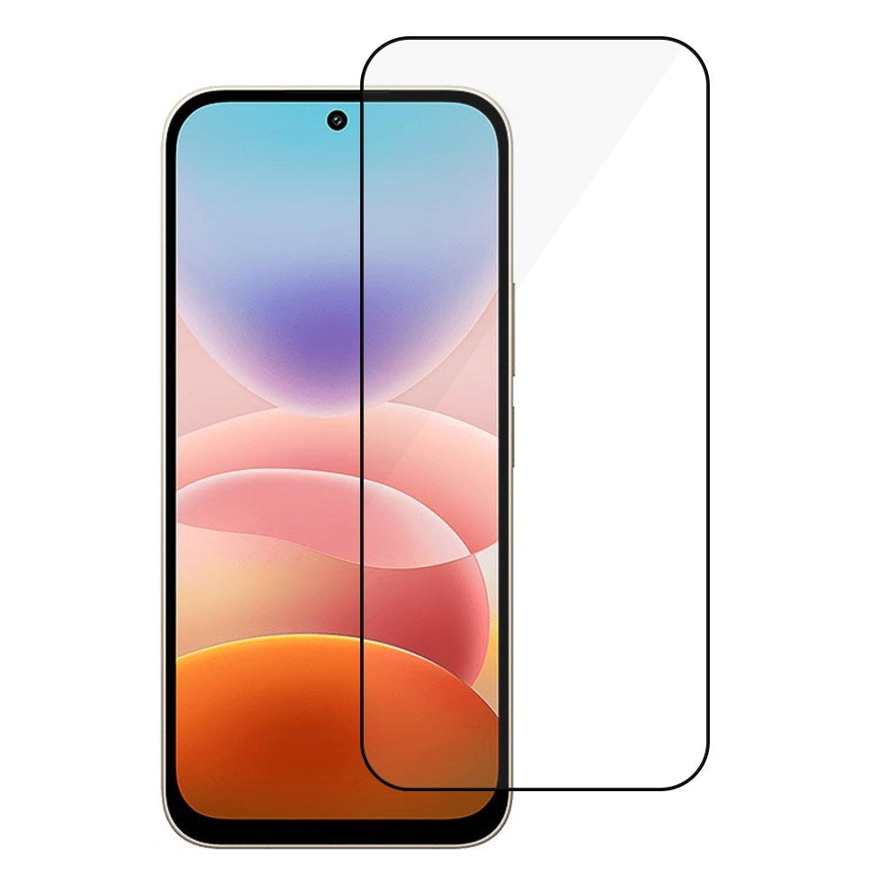 Xiaomi Redmi 17 (5G / 4G) Skærmbeskytter i Aluminium-Silicon Glas - Gennemsigtig / Sort Kant