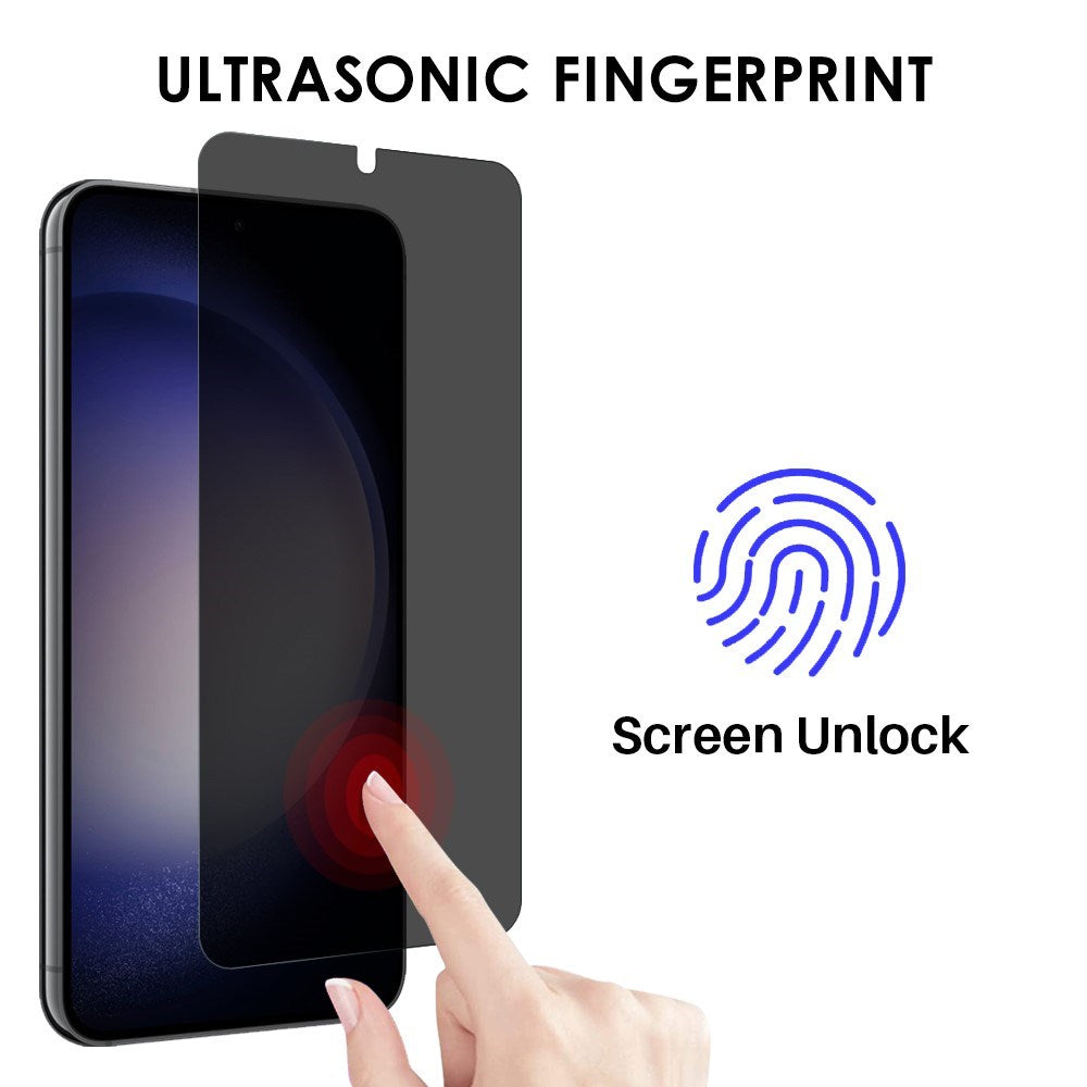 NORTHJO Samsung Galaxy S23 / S22 Skærmbeskyttelse Hærdet Glas 0.3mm - Privacy Funktion - Gennemsigtig