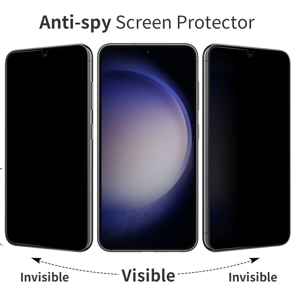 NORTHJO Samsung Galaxy S23 / S22 Skærmbeskyttelse Hærdet Glas 0.3mm - Privacy Funktion - Gennemsigtig