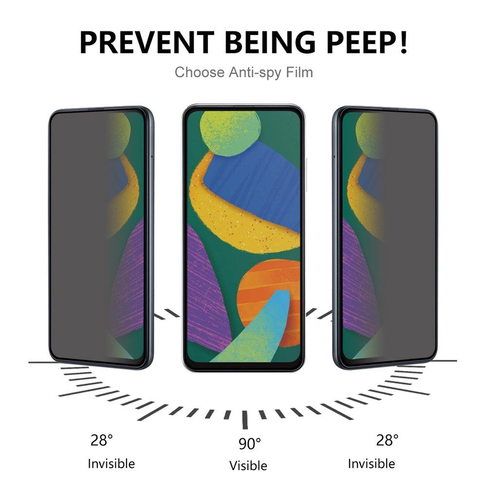 Samsung Galaxy S23 / S22 Skærmbeskyttelse m. Privacy Funktion - Gennemsigtig