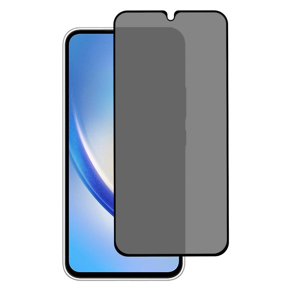 Samsung Galaxy A34 (5G) Hærdet Glas Skærmbeskyttelse m. Privacy - Full Fit - Sort Kant