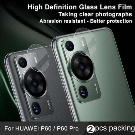 Huawei P60 Pro IMAK Beskyttelsesglas til Kameralinse - Gennemsigtig (2 stk.)