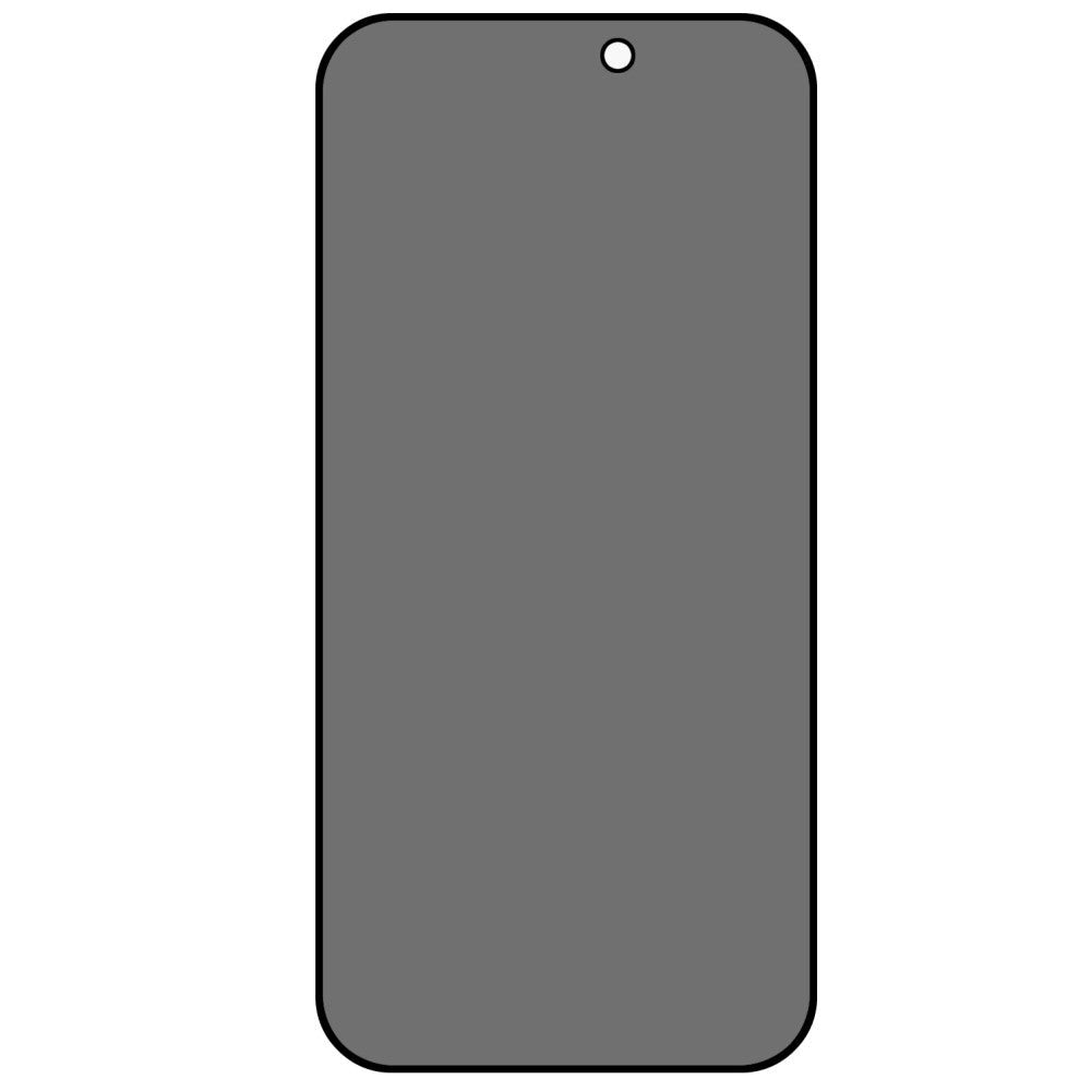 iPhone 15 Pro Max Hærdet Glas m. Privacy - Full-Fit - Skærmbeskyttelse - Sort