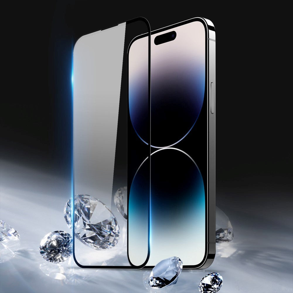 iPhone 15 Pro Dux Ducis Full-Fit Skærmbeskyttelse - Sort Kant