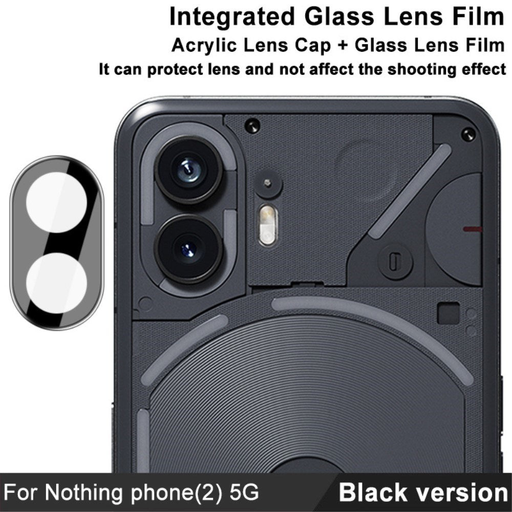 Nothing Phone (2) IMAK Beskyttelsesglas til Kameralinse - Gennemsigtig / Sort