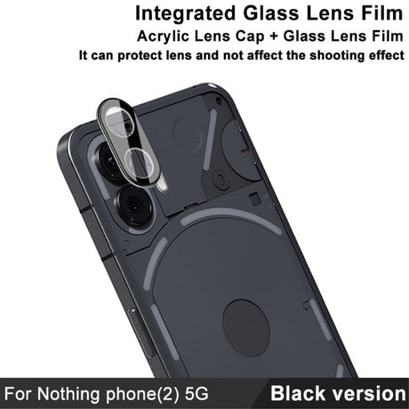 Nothing Phone (2) IMAK Beskyttelsesglas til Kameralinse - Gennemsigtig / Sort