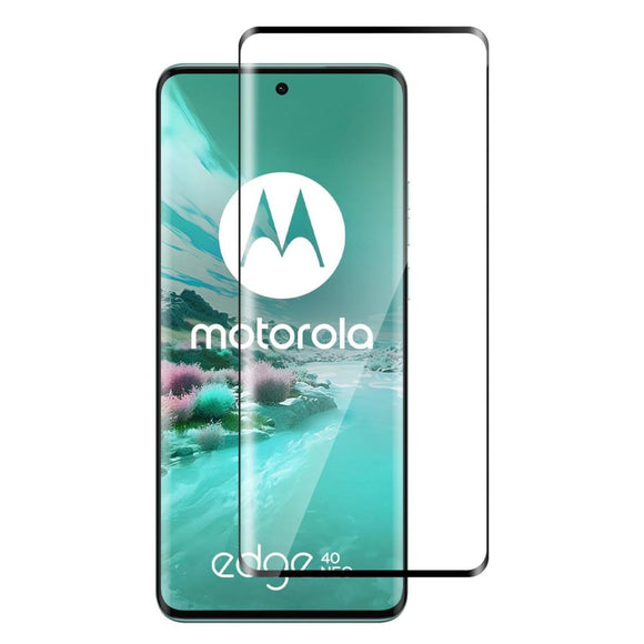 Motorola Edge 40 Neo Hærdet Glas - Full-Fit Skærmbeskyttelse - Sort Kant