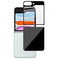 IMAK Samsung Galaxy Z Flip5 (5G) Full Fit Hærdet Skærmbeskyttelsesglas - Gennemsigtig / Sort