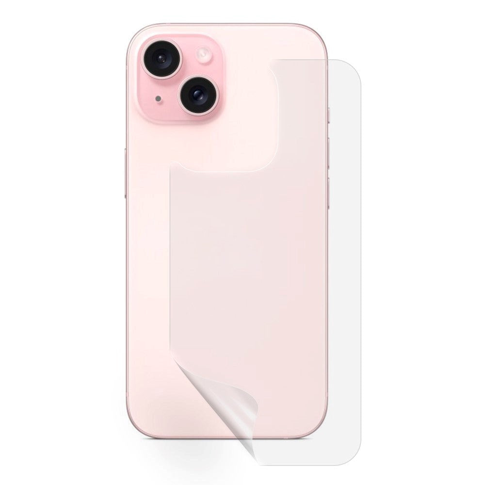 iPhone 15 Plus Bagside Beskyttelsesfilm - Gennemsigtig